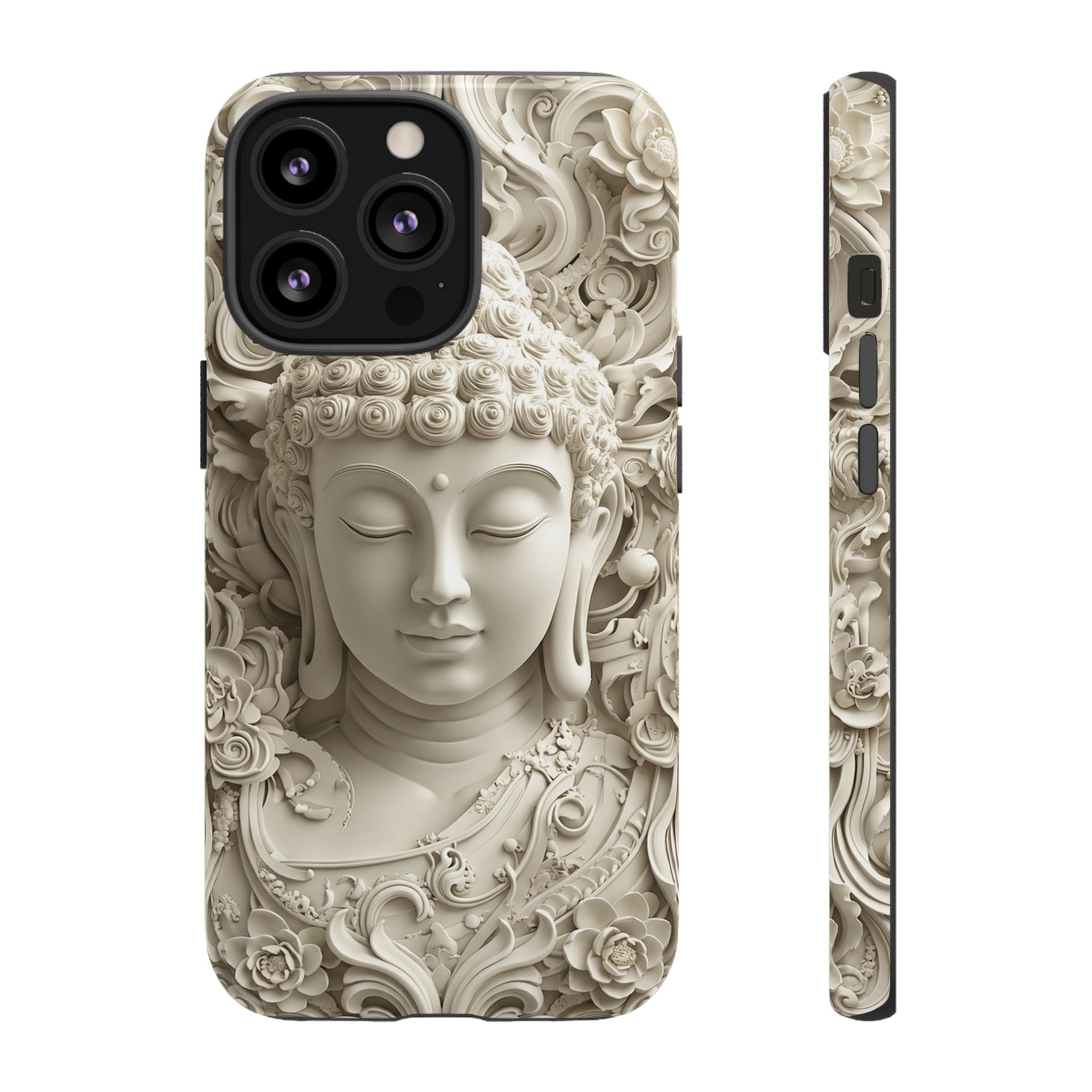 Buddha Relief iPhone Case — Serene Zen Protective Phone Cover