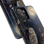 Owl Moon Samsung Galaxy Phone Case | Woodland Forest Night Art