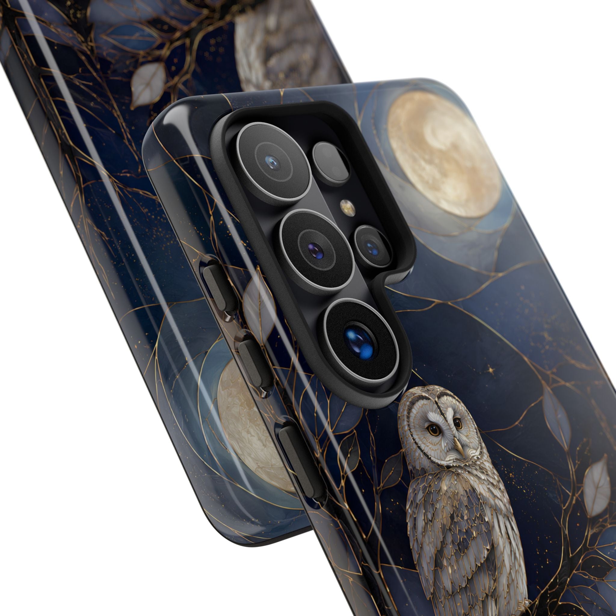 Owl Moon Samsung Galaxy Phone Case | Woodland Forest Night Art
