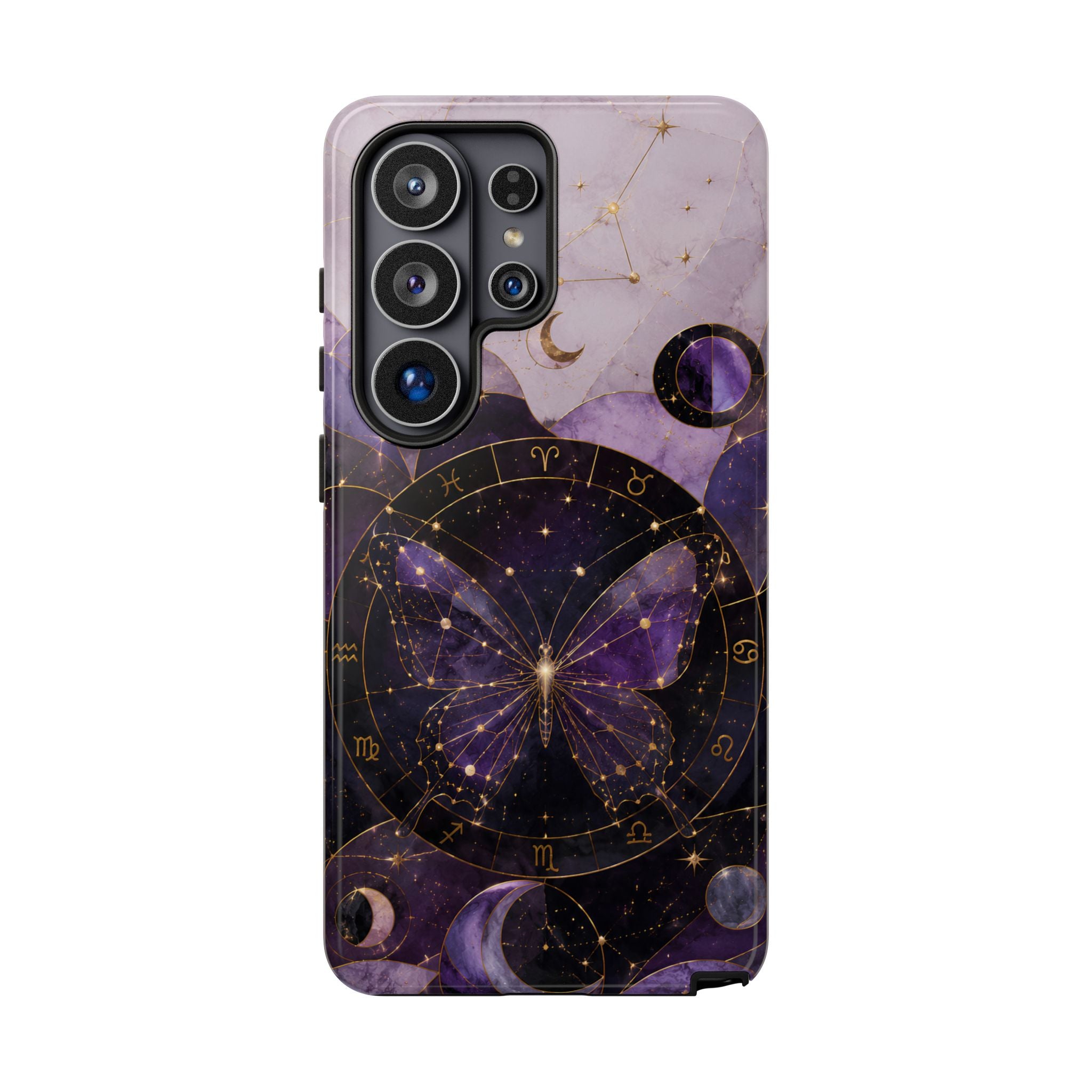 Celestial Butterfly Samsung Galaxy Phone Case | Zodiac Moon Phase Phone Case