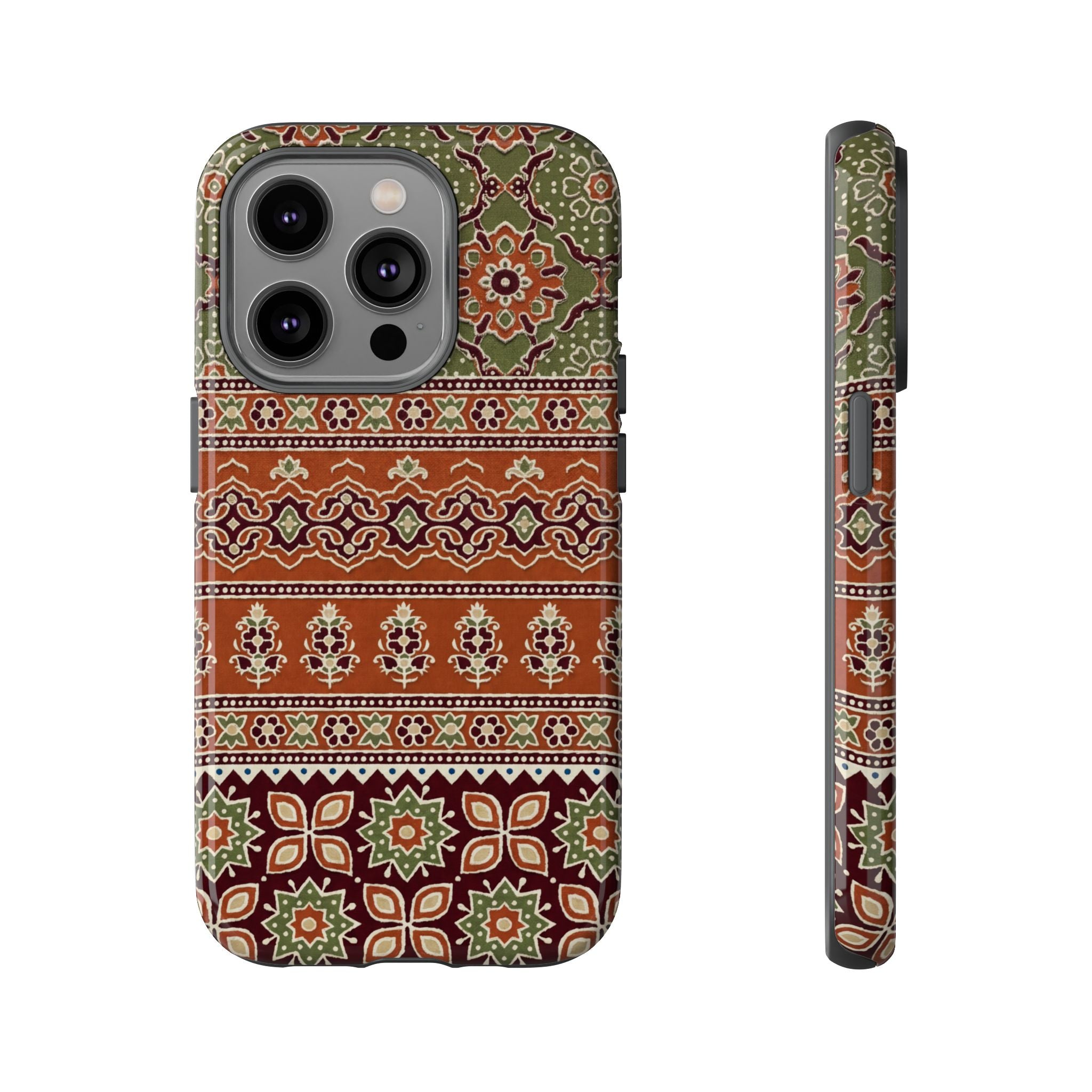 Batik Floral Protective iPhone Case