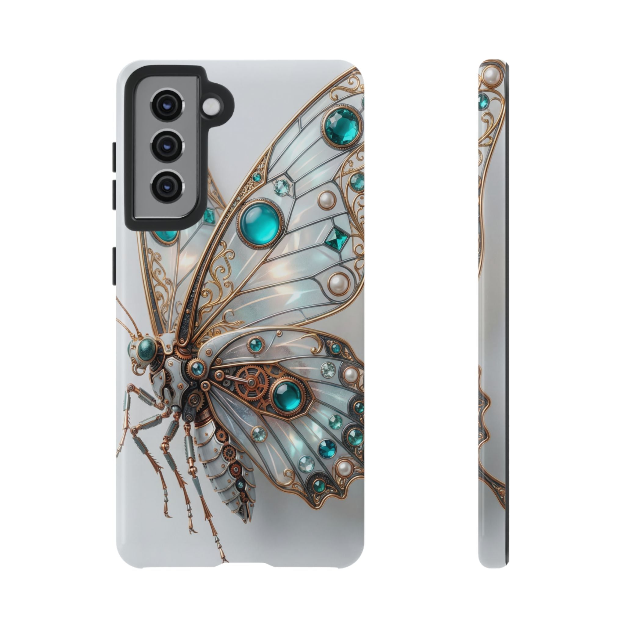 Butterfly Gem Phone Case — Steampunk Teal Jewel Samsung Galaxy Case