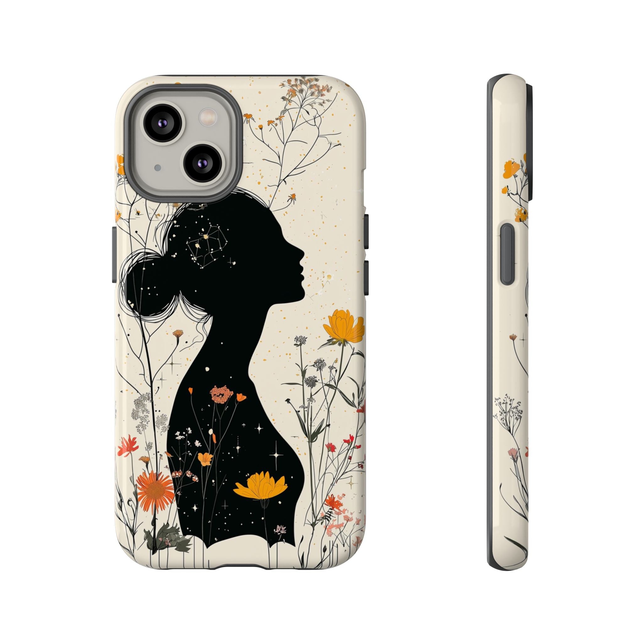 Floral Silhouette iPhone Case | Botanical Woman