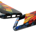 Stained Glass Flower Google Pixel Case — Colorful Mosaic Protective Cover