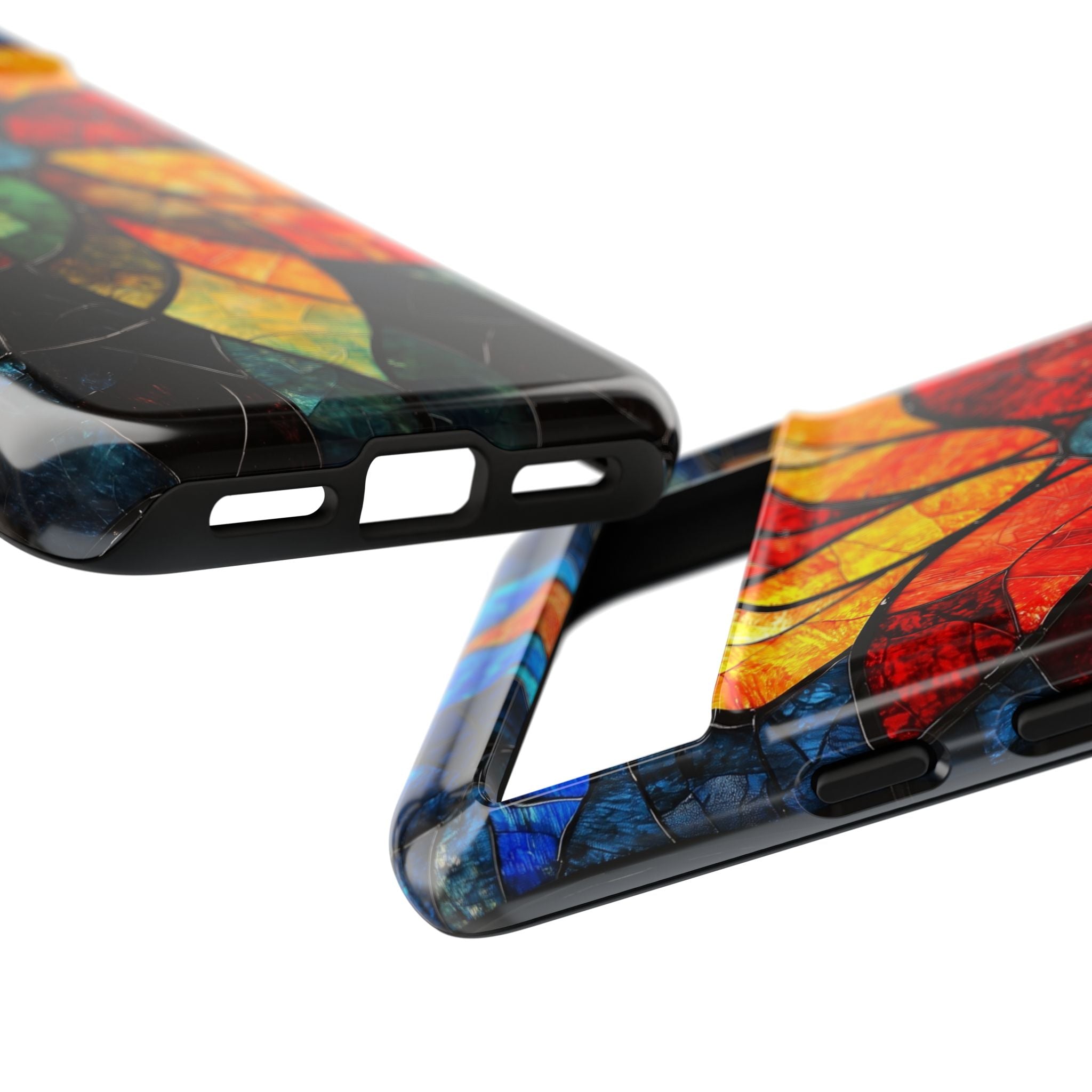 Stained Glass Flower Google Pixel Case — Colorful Mosaic Protective Cover