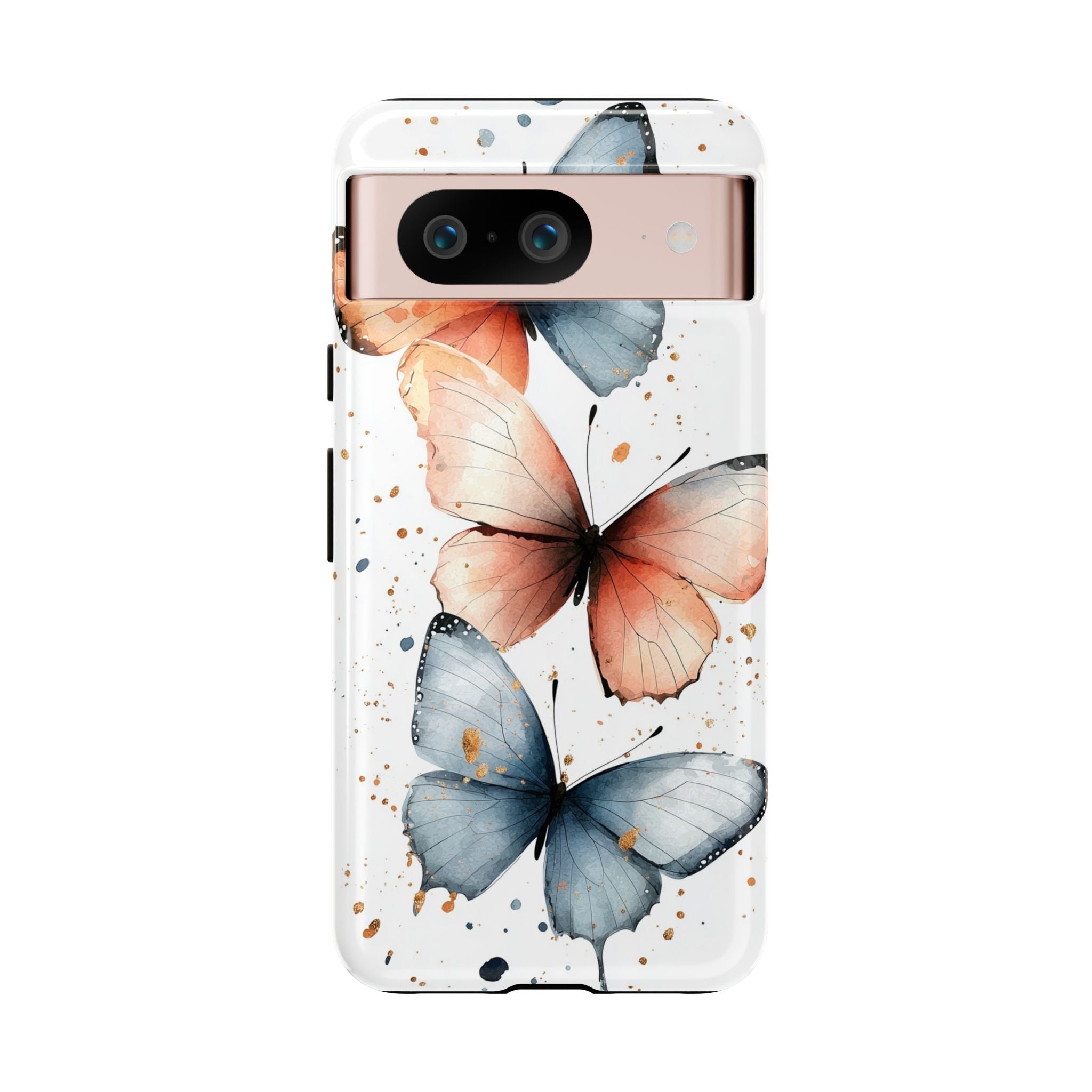 Watercolour Blue & Peach Butterfly Tough Google Pixel Case