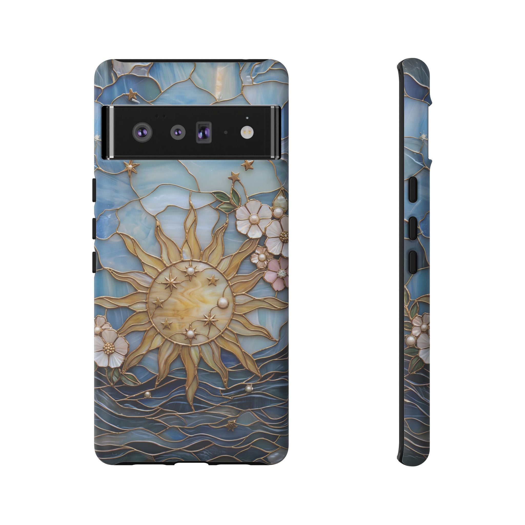 Stained Glass Floral Sun & Sea Tough Google Pixel Case