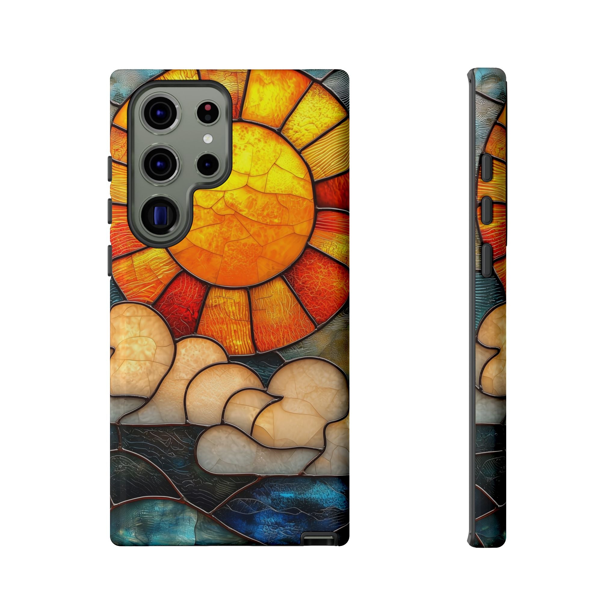 Stained Glass Sun & Clouds Samsung Galaxy Case