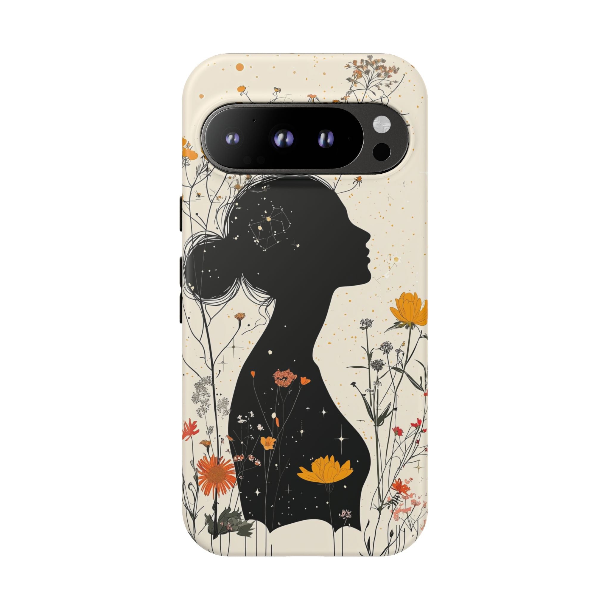 Floral Silhouette Google Pixel Case | Botanical Woman