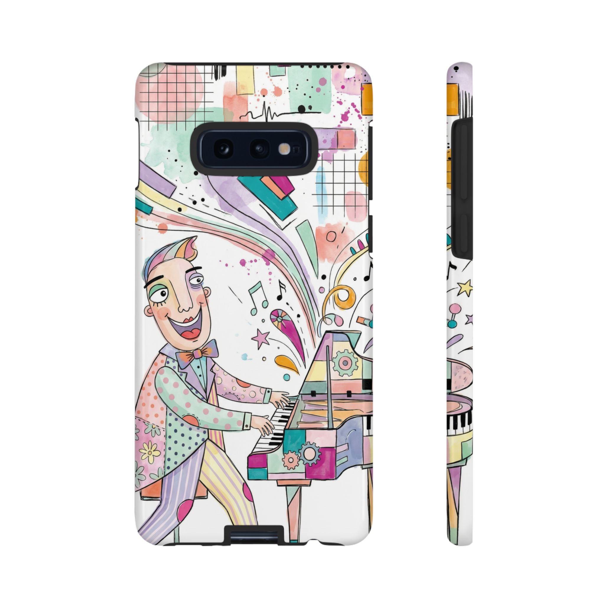 Musical Pianist Samsung Galaxy Phone Case | Colorful Whimsical Piano Art