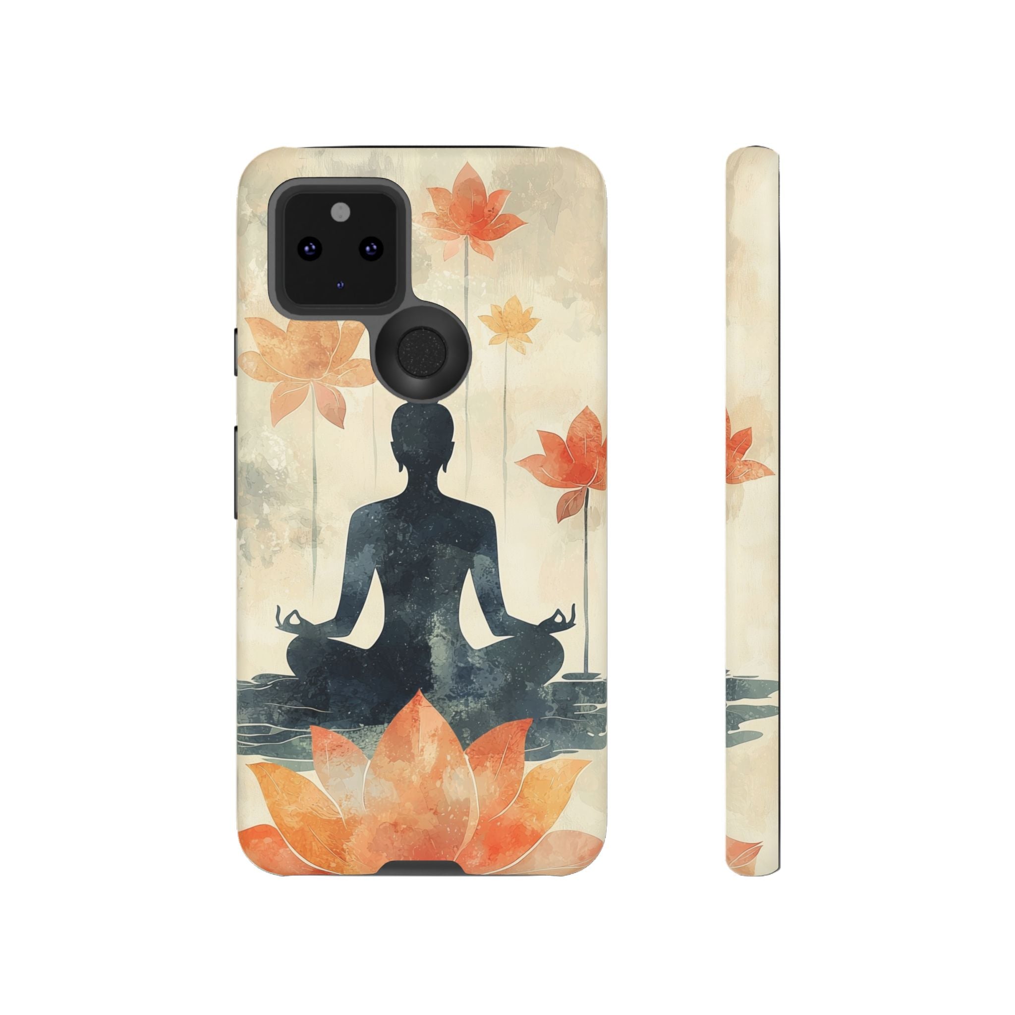 Yoga Lotus Google Pixel Case | Meditative Silhouette