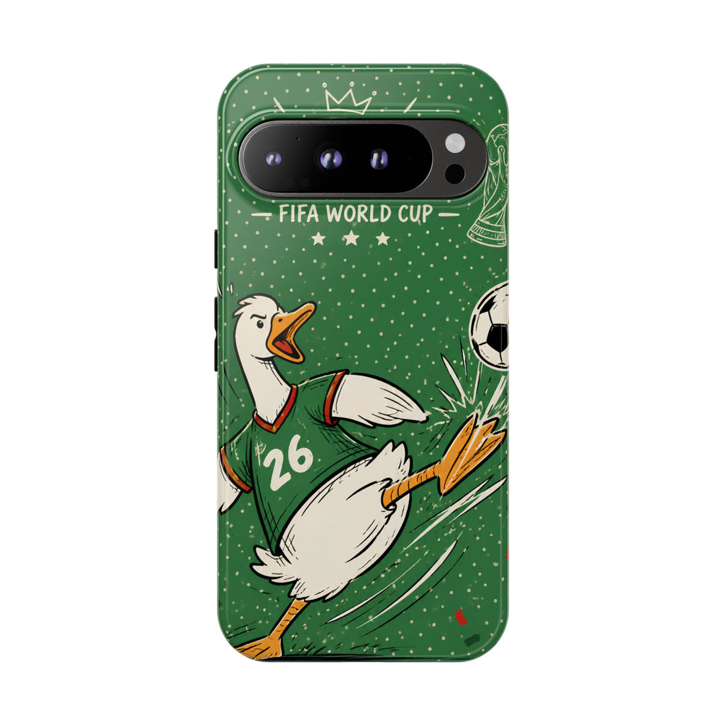 Soccer Duck Google Pixel Phone Case | Funny Sports Mascot Cover