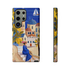 Custodia per telefono Samsung Galaxy Villaggio Mediterraneo | Design con Barca a Vela Panoramica e Limoneto