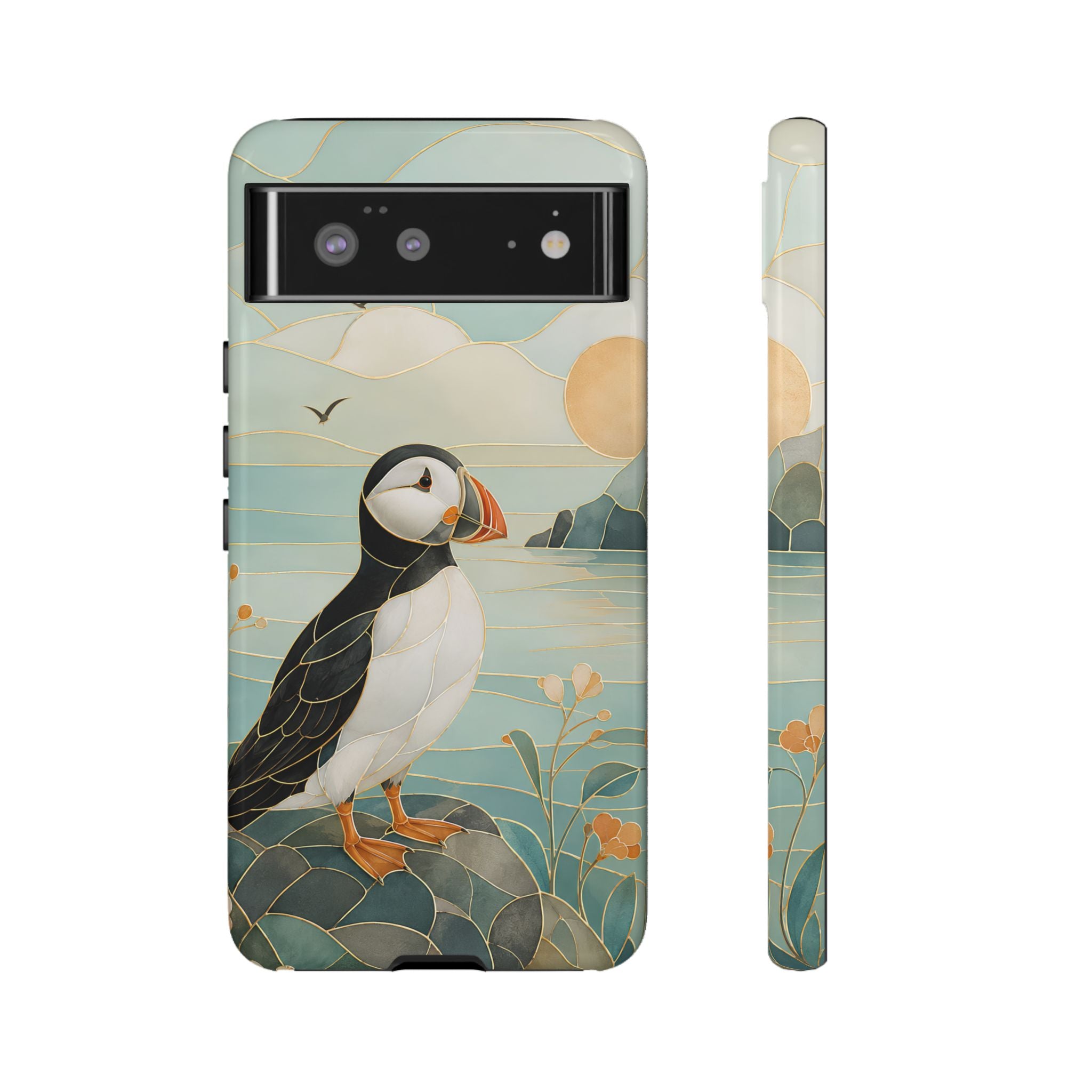 Puffin Coastal  Google Pixel Phone Case | Seaside Bird Art Phone Case