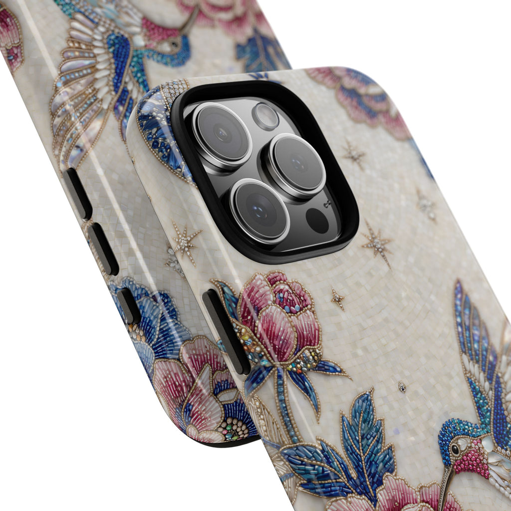 Hummingbird Moon Tough Case — Floral Vintage iPhone Cover