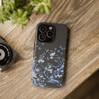 Blue Floral Cherry Blossom Tough iPhone Case