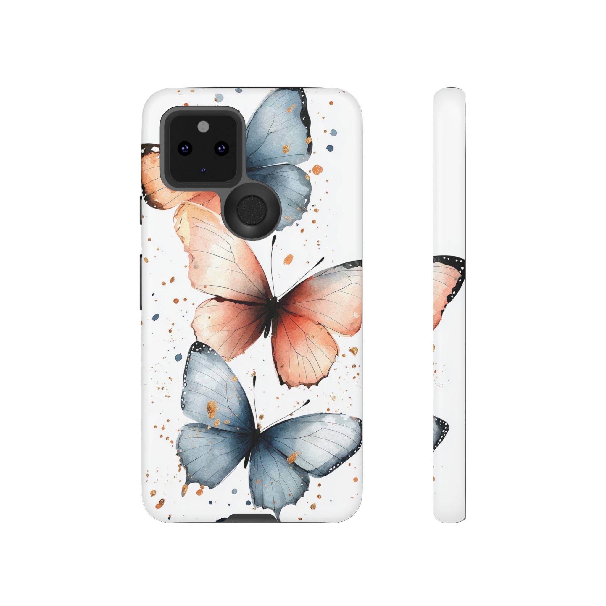 Watercolour Blue & Peach Butterfly Tough Google Pixel Case