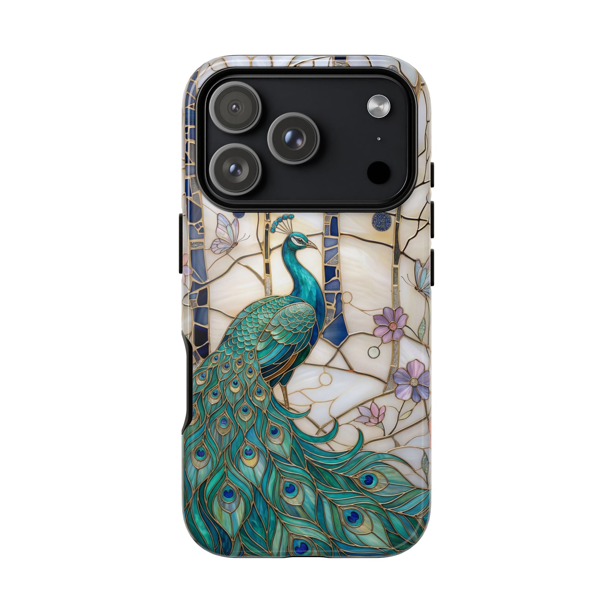 Peacock Stained Glass iPhone Case
