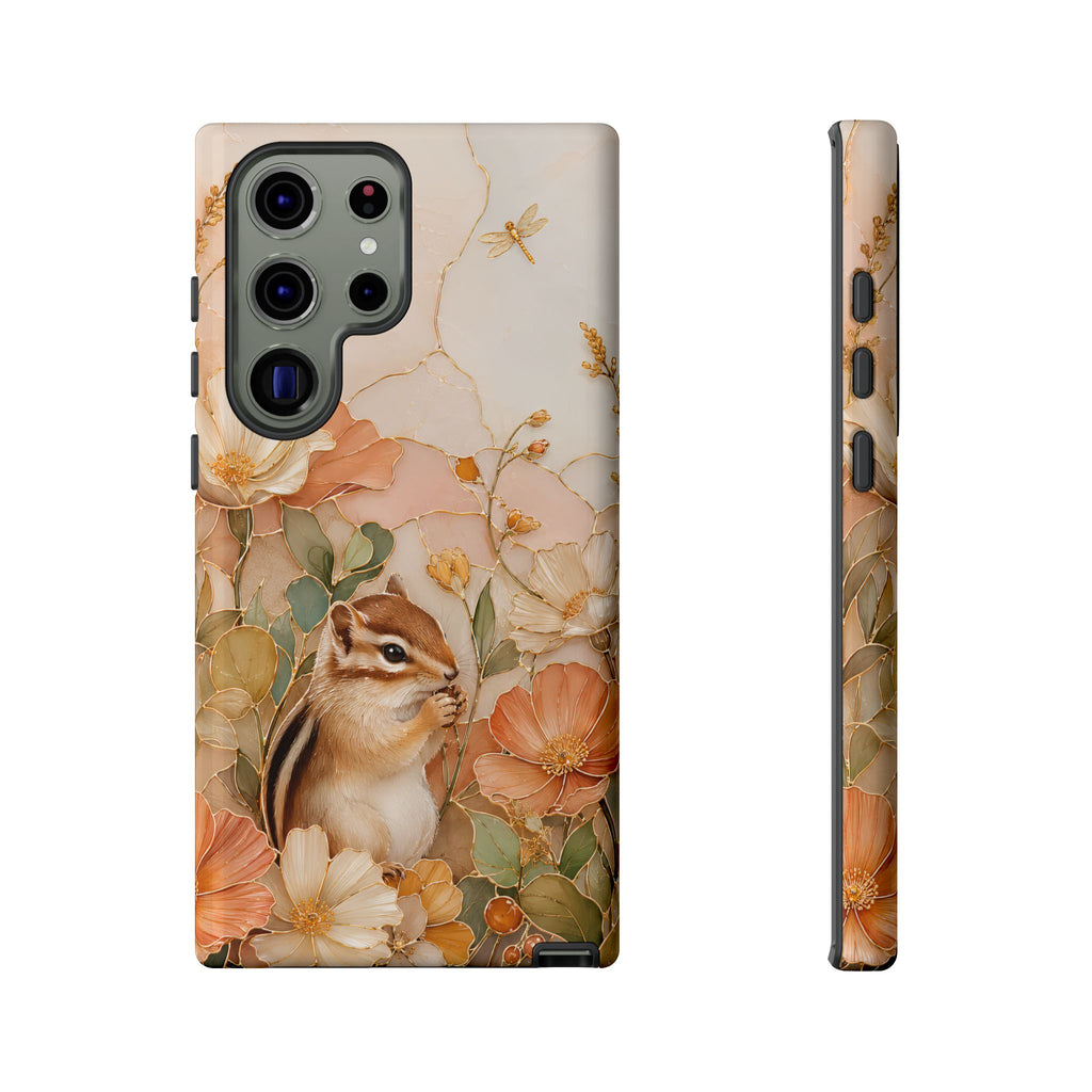 Chipmunk Samsung Galaxy Phone Case | Stained Glass Woodland Animal Case