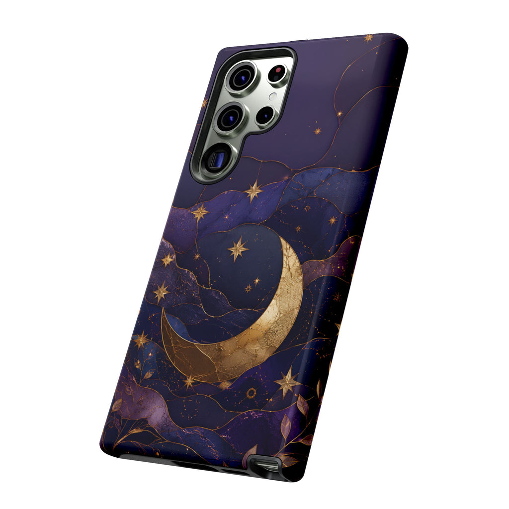 Moon & Stars Samsung Galaxy Phone Case | Celestial Crescent Moon Phone Case