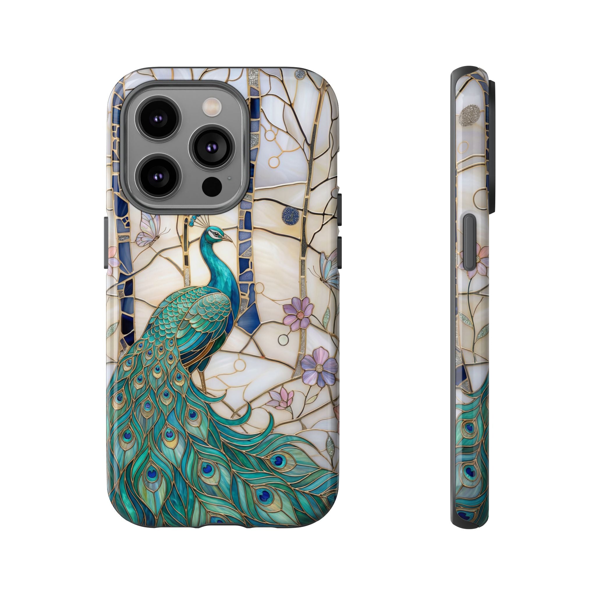 Peacock Stained Glass iPhone Case