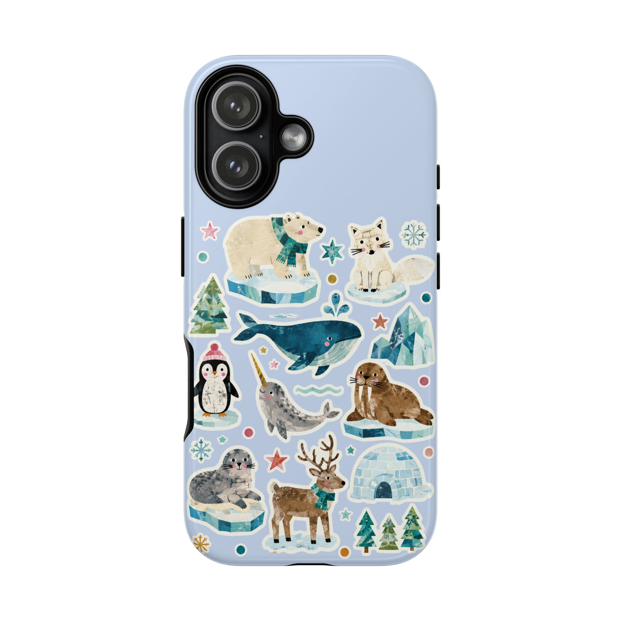 Cute Arctic Animals Tough iPhone Case
