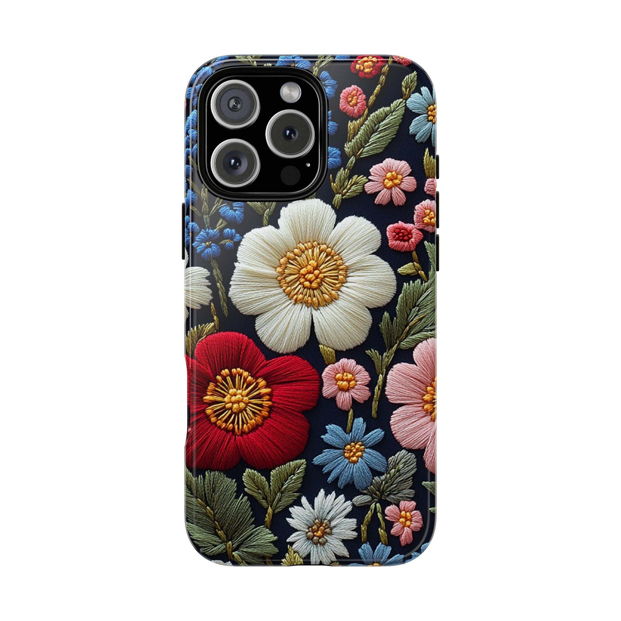 Floral Embroidered Garden iPhone Case