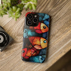 Fish Mosaic Tough iPhone Case — Colourful Artistic Fish Pattern