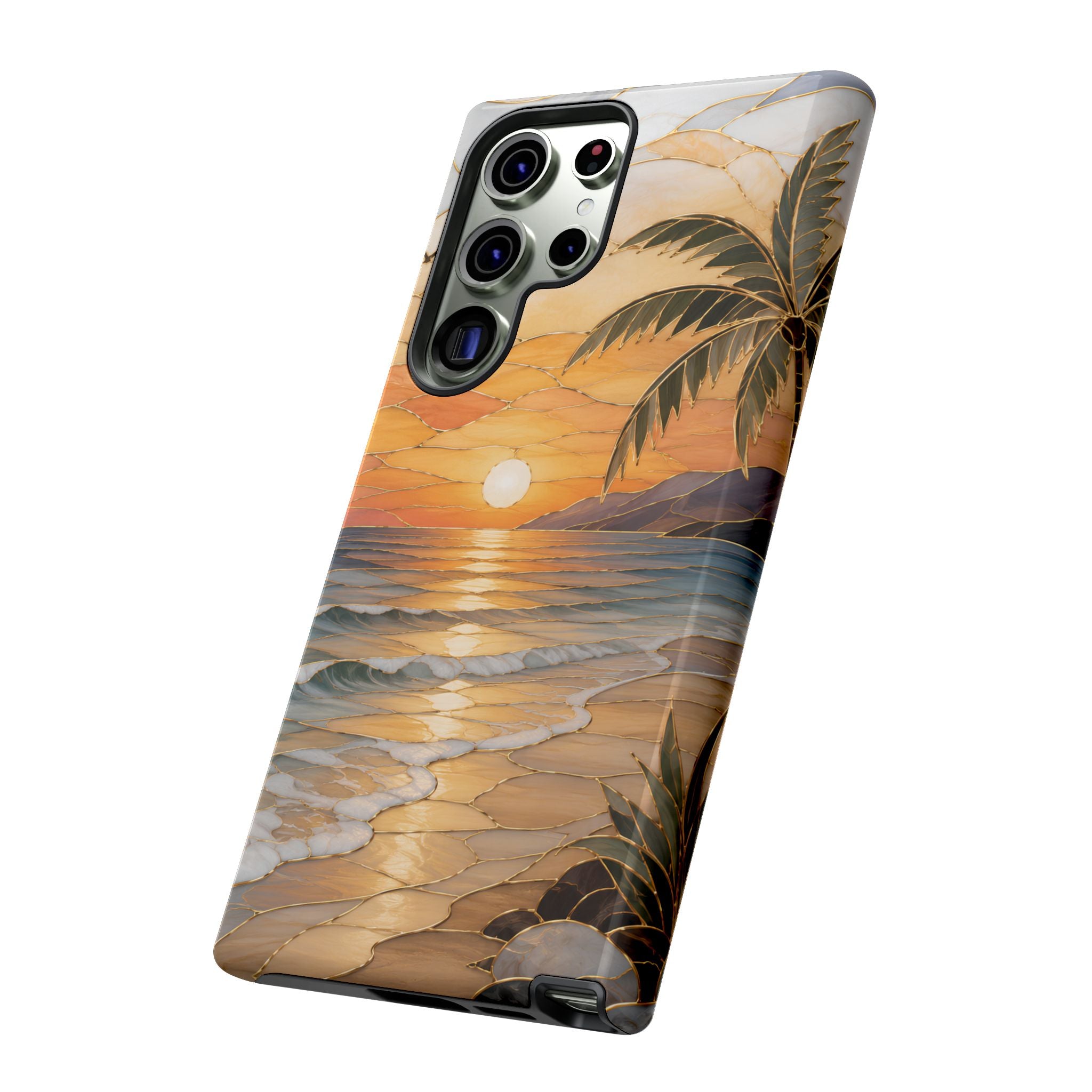 Beach Sunset Samsung Galaxy Phone Case | Coastal Ocean Art Cover