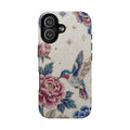 Cover MagSafe per iPhone "Colibrì al Chiaro di Luna" — Stile Floreale Vintage