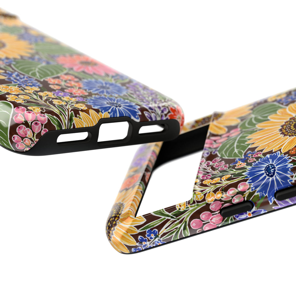 Sunflower & Wildflower Pattern Tough Google Pixel Phone Case