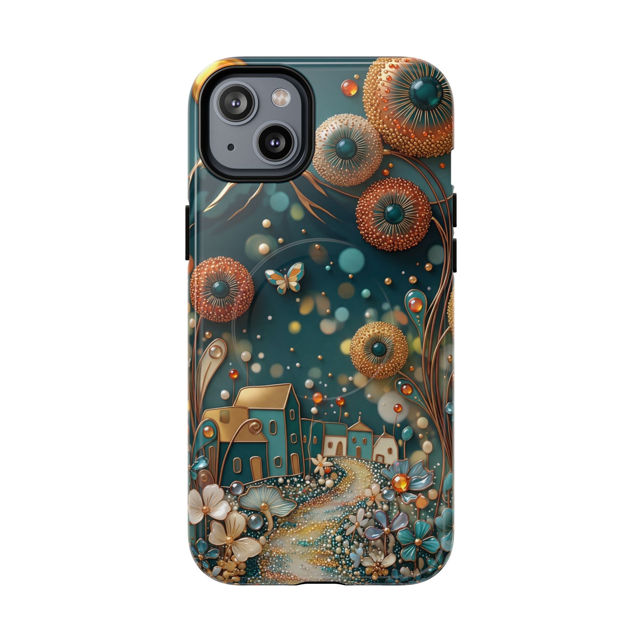 Custodia MagSafe per iPhone con fantasia floreale | Design Dreamy Cottage Garden