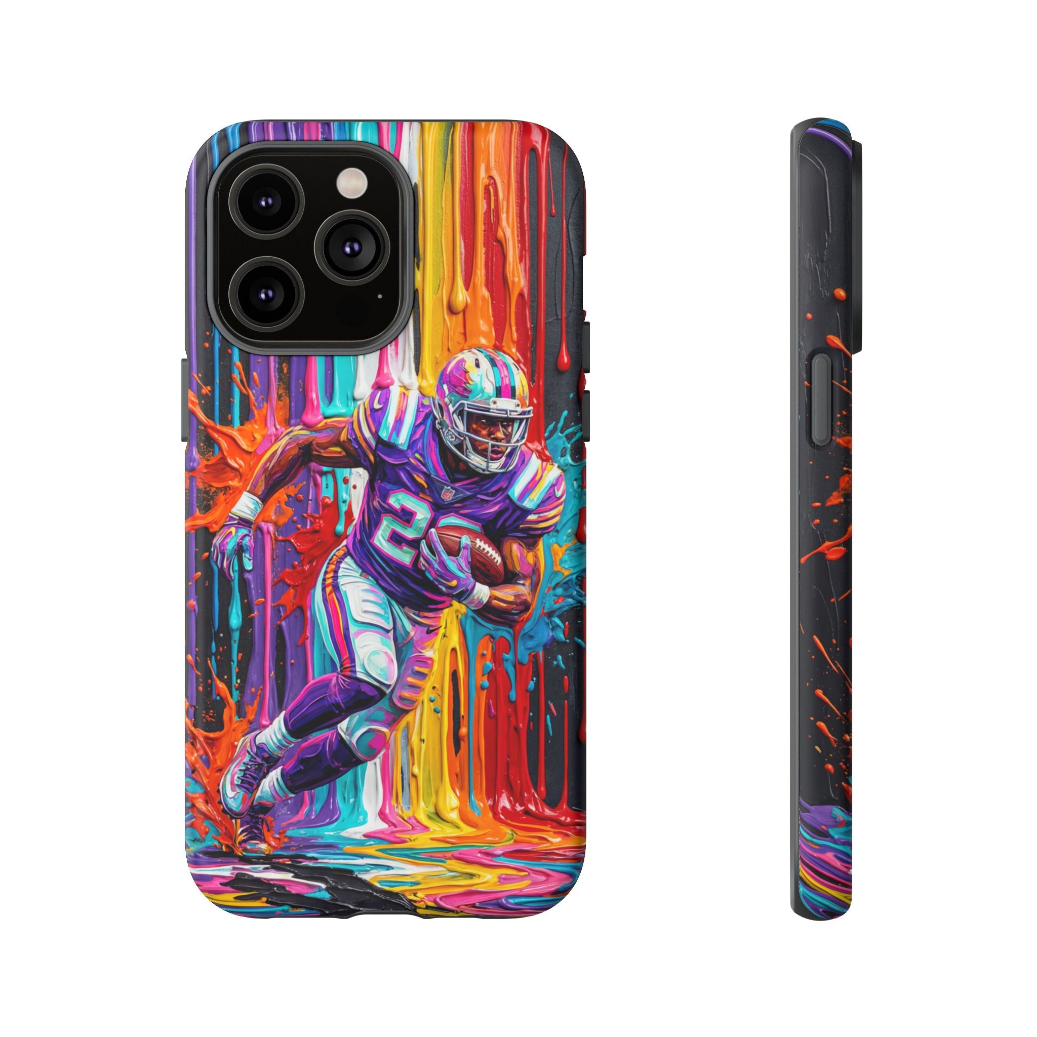 Vibrant American Football Runner iPhone Case