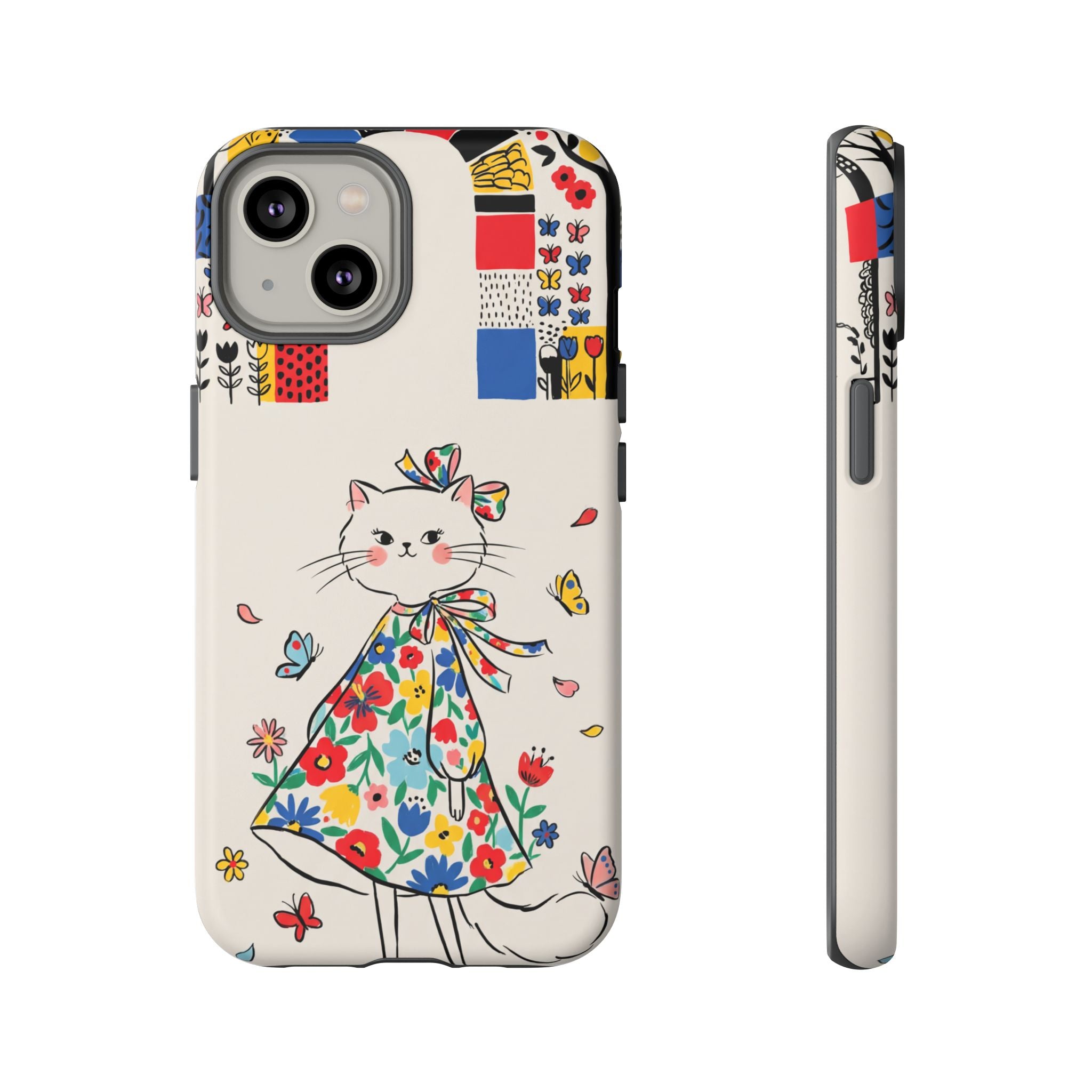 Floral Kitty iPhone Case | Cute Cat