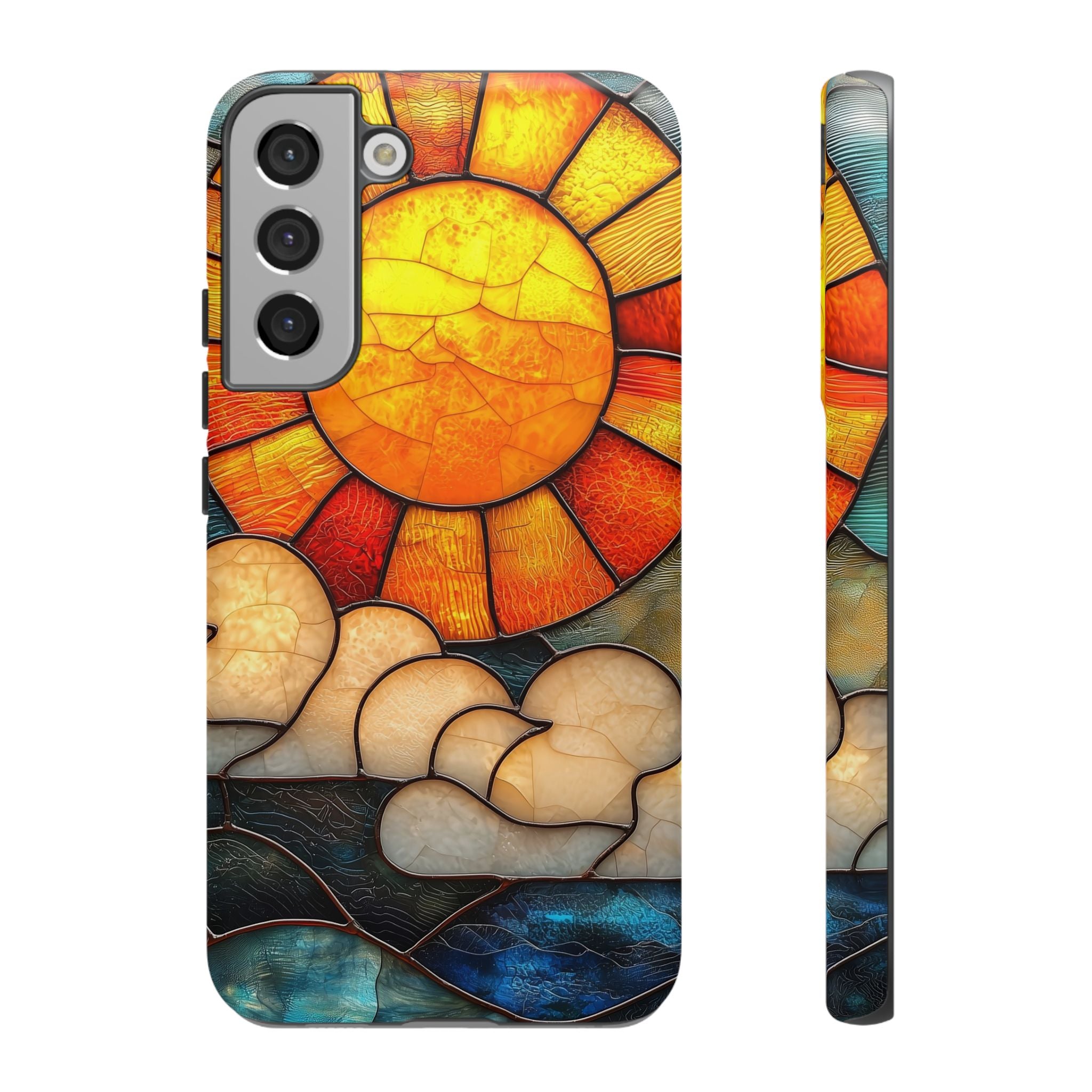 Stained Glass Sun & Clouds Samsung Galaxy Case