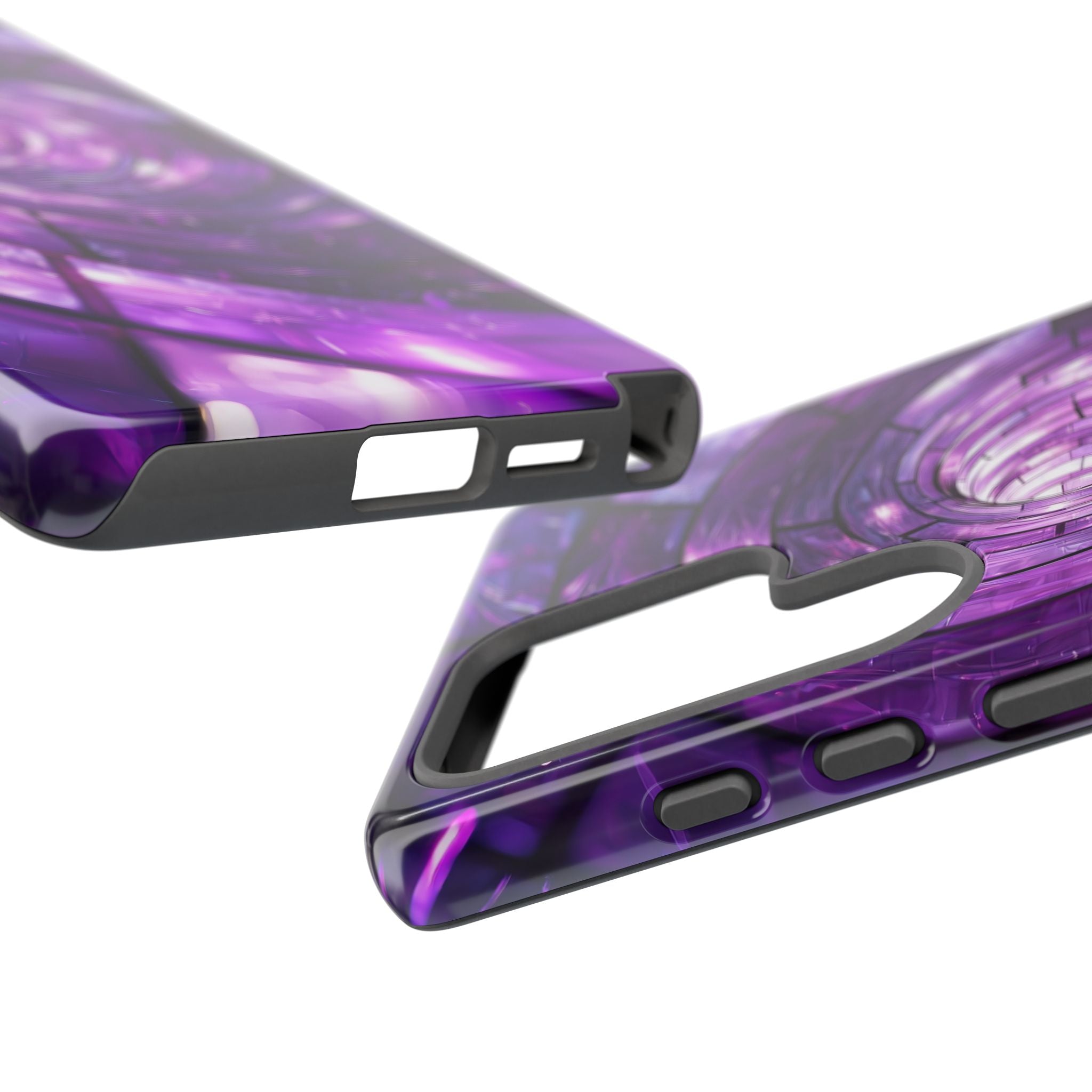 Purple Vortex Tough Samsung Galaxy Case — Abstract Spiral Protective Cover
