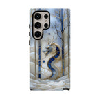 Dragon Stained Glass Samsung Galaxy Case — Blue Winter Forest Protective Cover