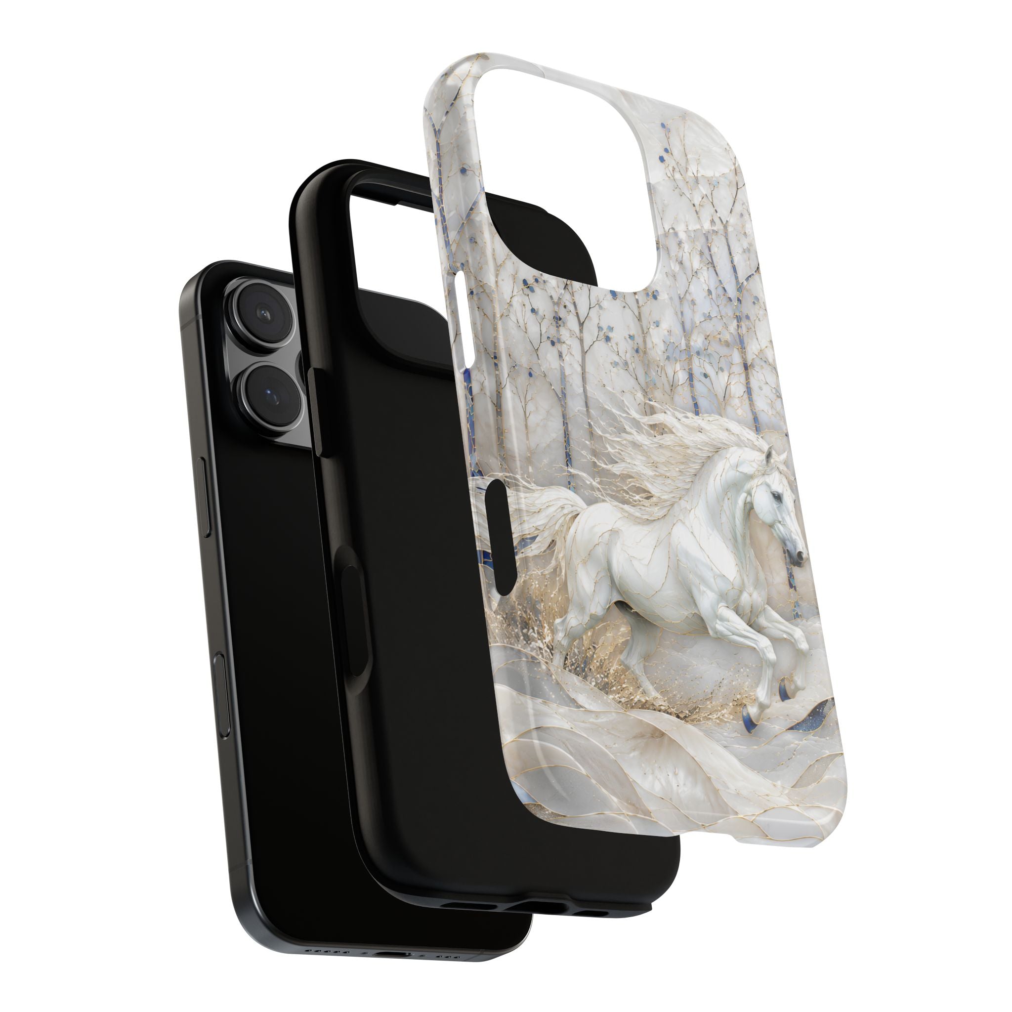White Horse iPhone Case | Winter Forest iPhone Case