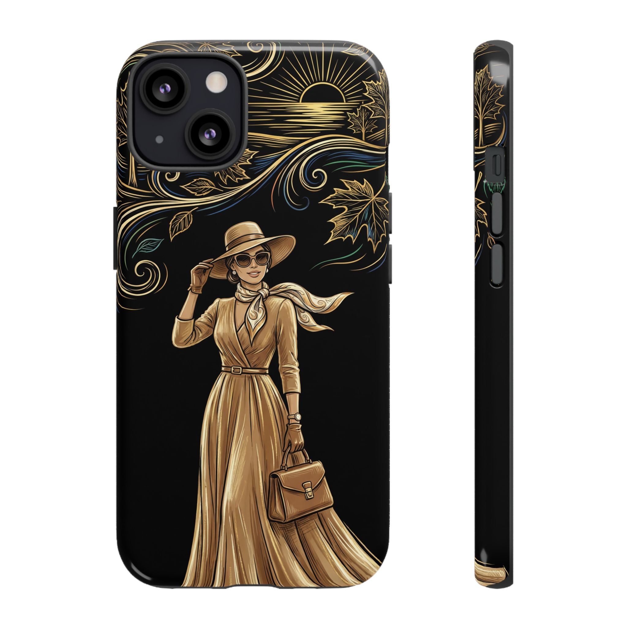 Vintage Autumn Lady iPhone Case
