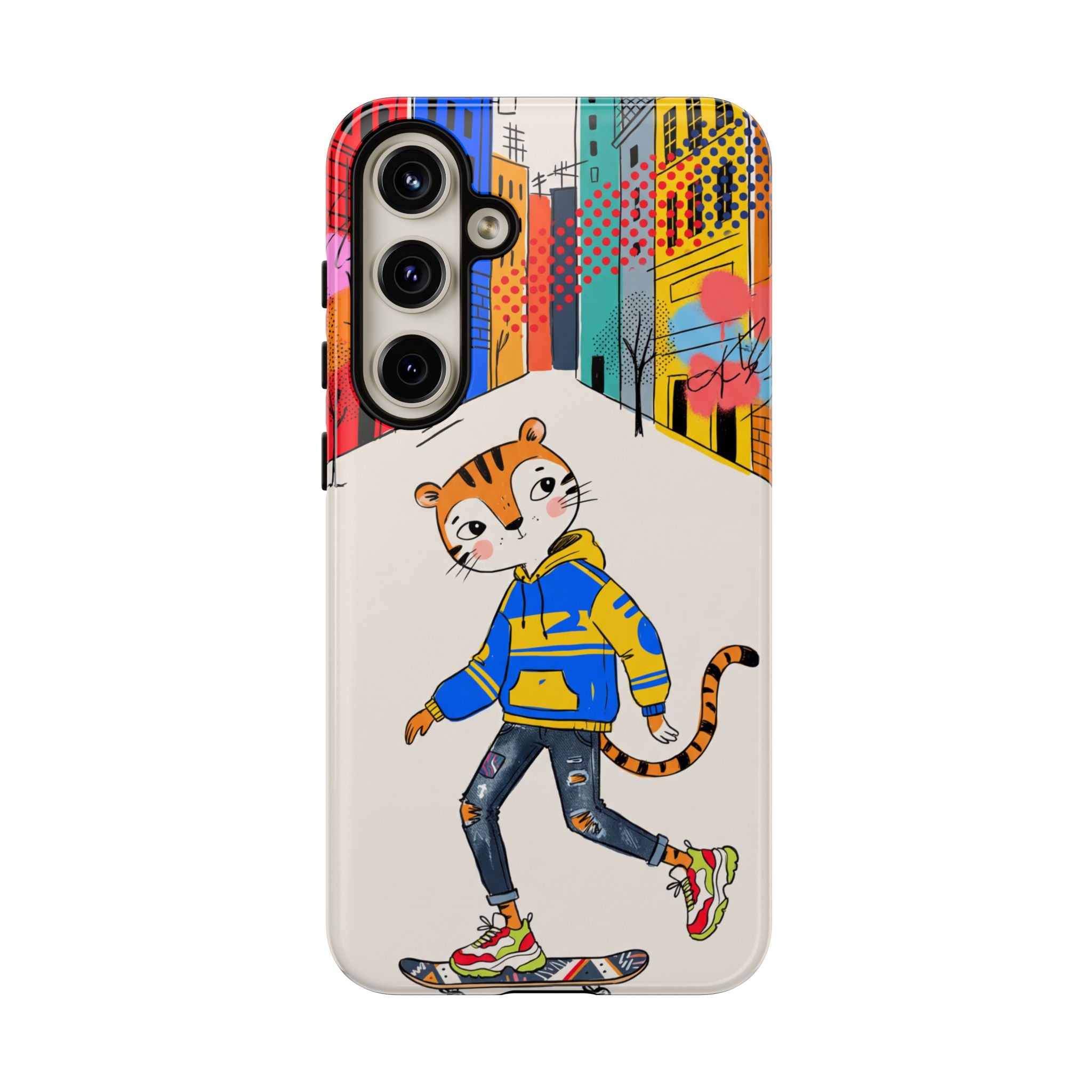 Skater Tiger Samsung Galaxy Phone Case
