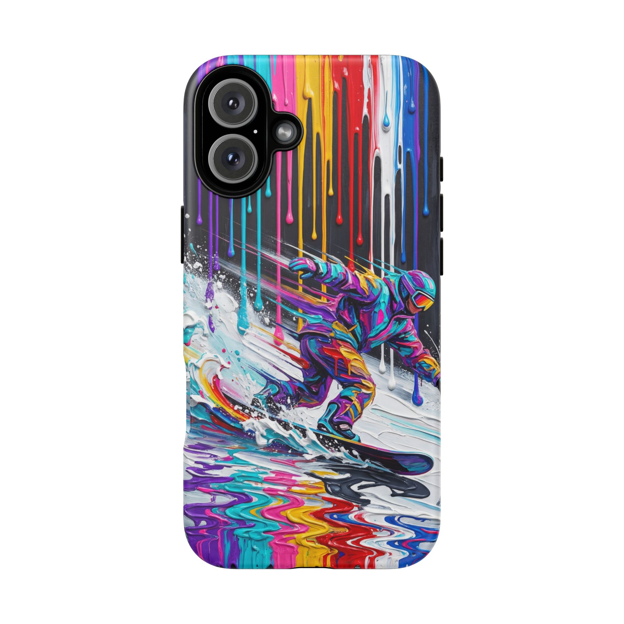 Colourful Snowboarder Art iPhone Case