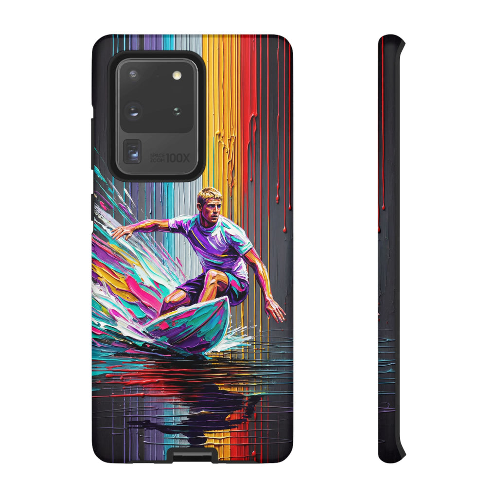 Surfing Rainbow Tough Samsung Galaxy Phone Case