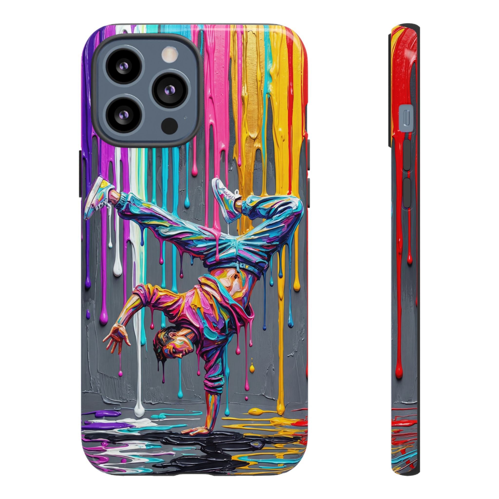 Colorful Breakdancer Graffiti Tough iPhone Case