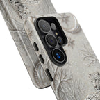 Snow Leopard Samsung Galaxy Phone Case | Winter Moon Forest Protective Phone Cover