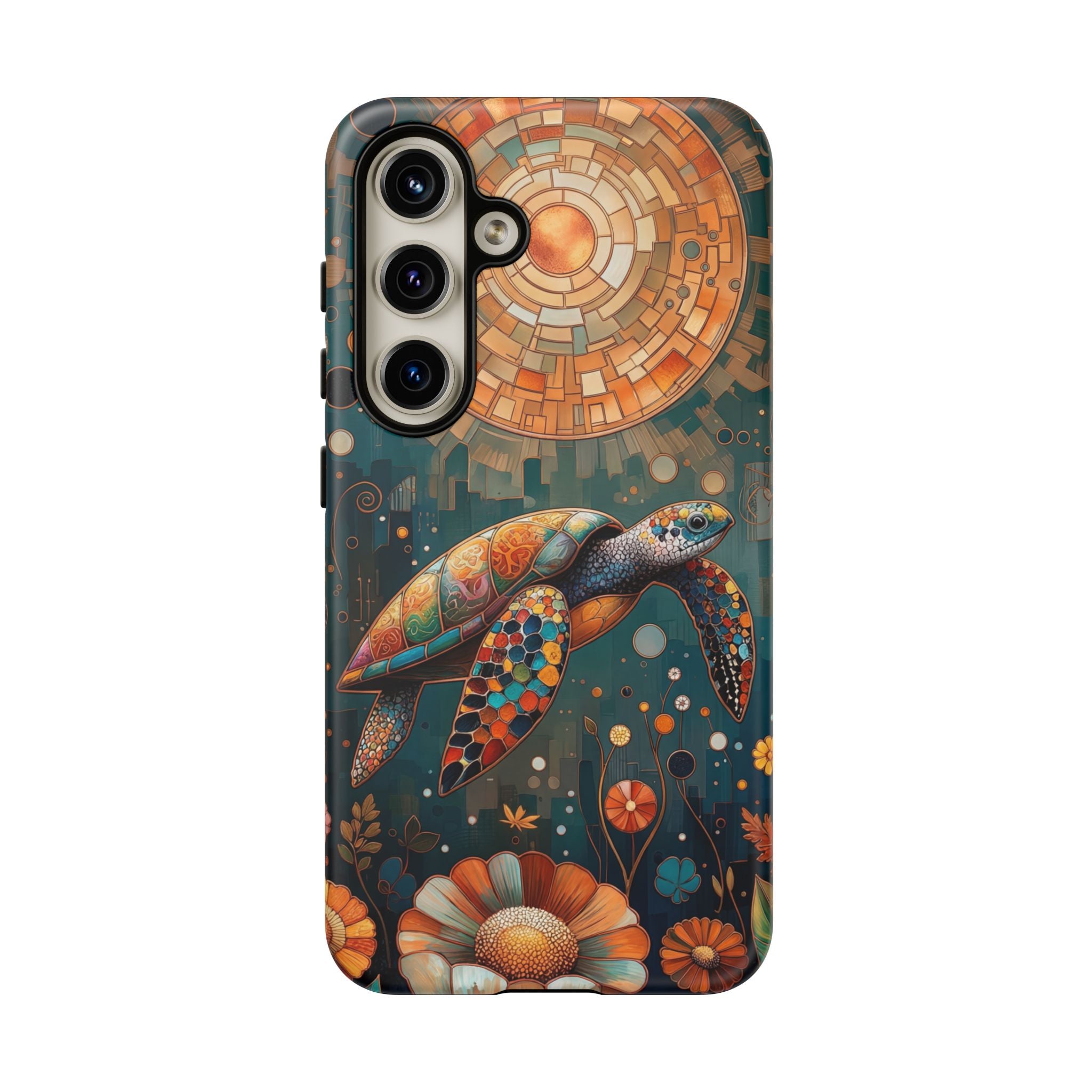 Colourful Mosaic Sea Turtle Samsung Galaxy Case