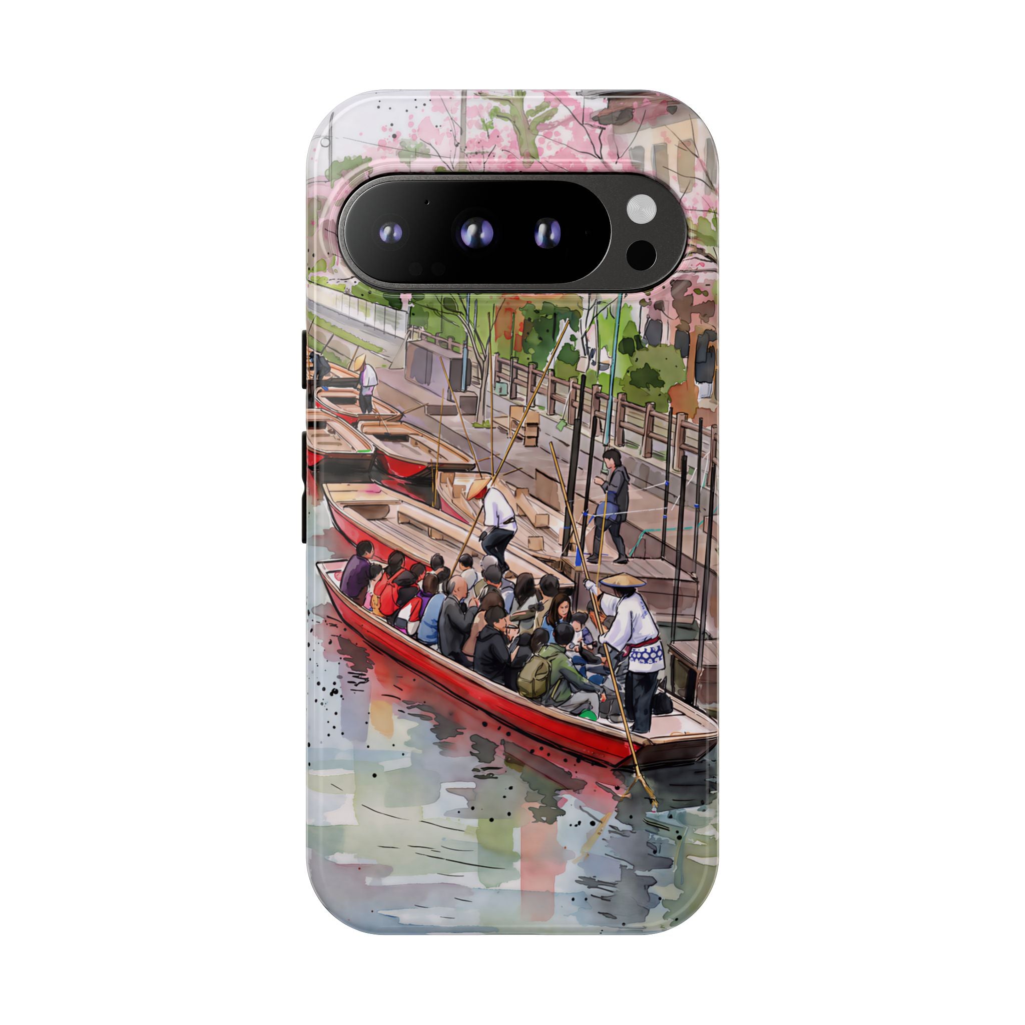 Japan Canal Boat Serenity | Art Google Pixel Phone Case