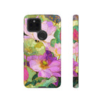 Floral Watercolor Tough Google Pixel Phone Case | Pink Lotus Garden Protective Cover