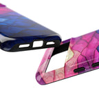Abstract Ocean Waves Google Pixel Case — Pink & Blue Gradient Tough Case