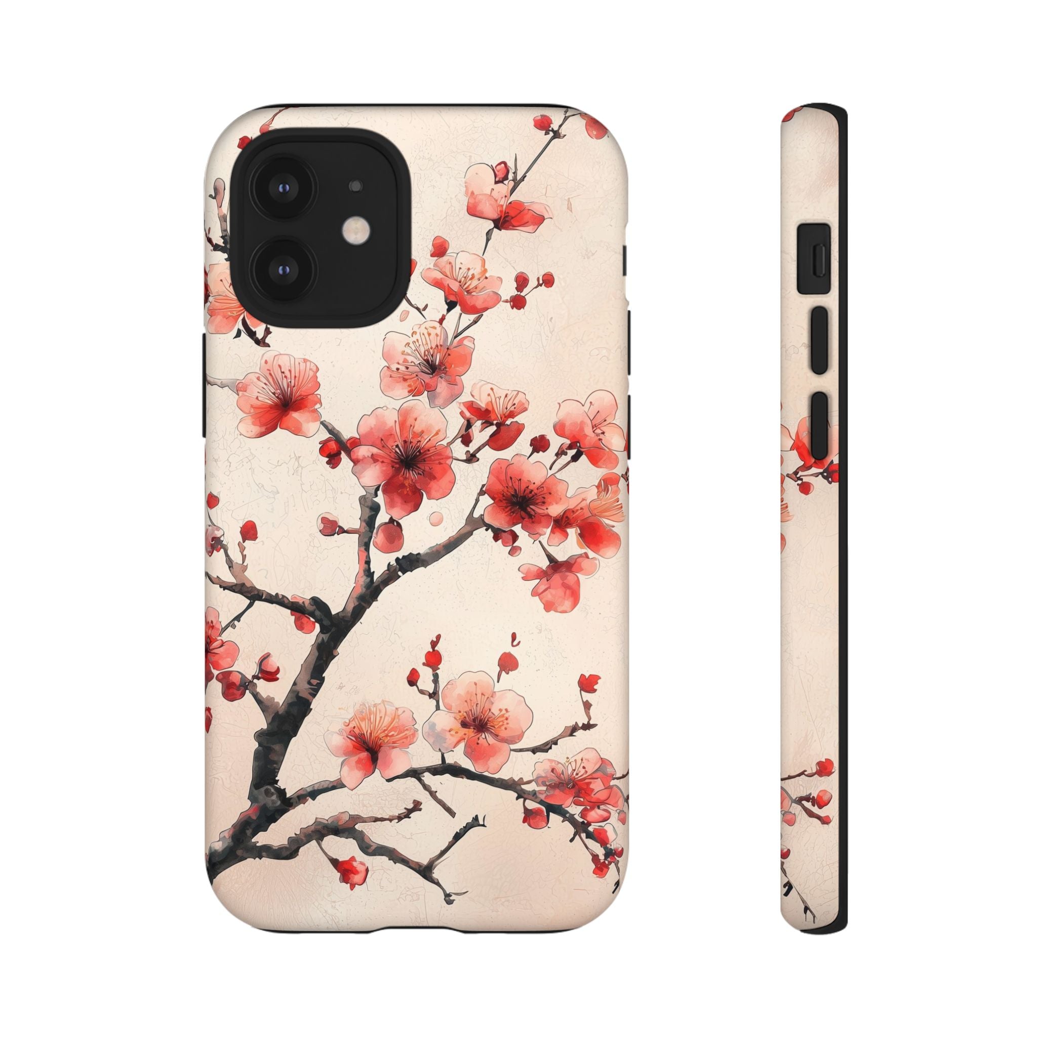 Cherry Blossom iPhone Case | Floral Tough Case with Pink Blossom Branch Design
