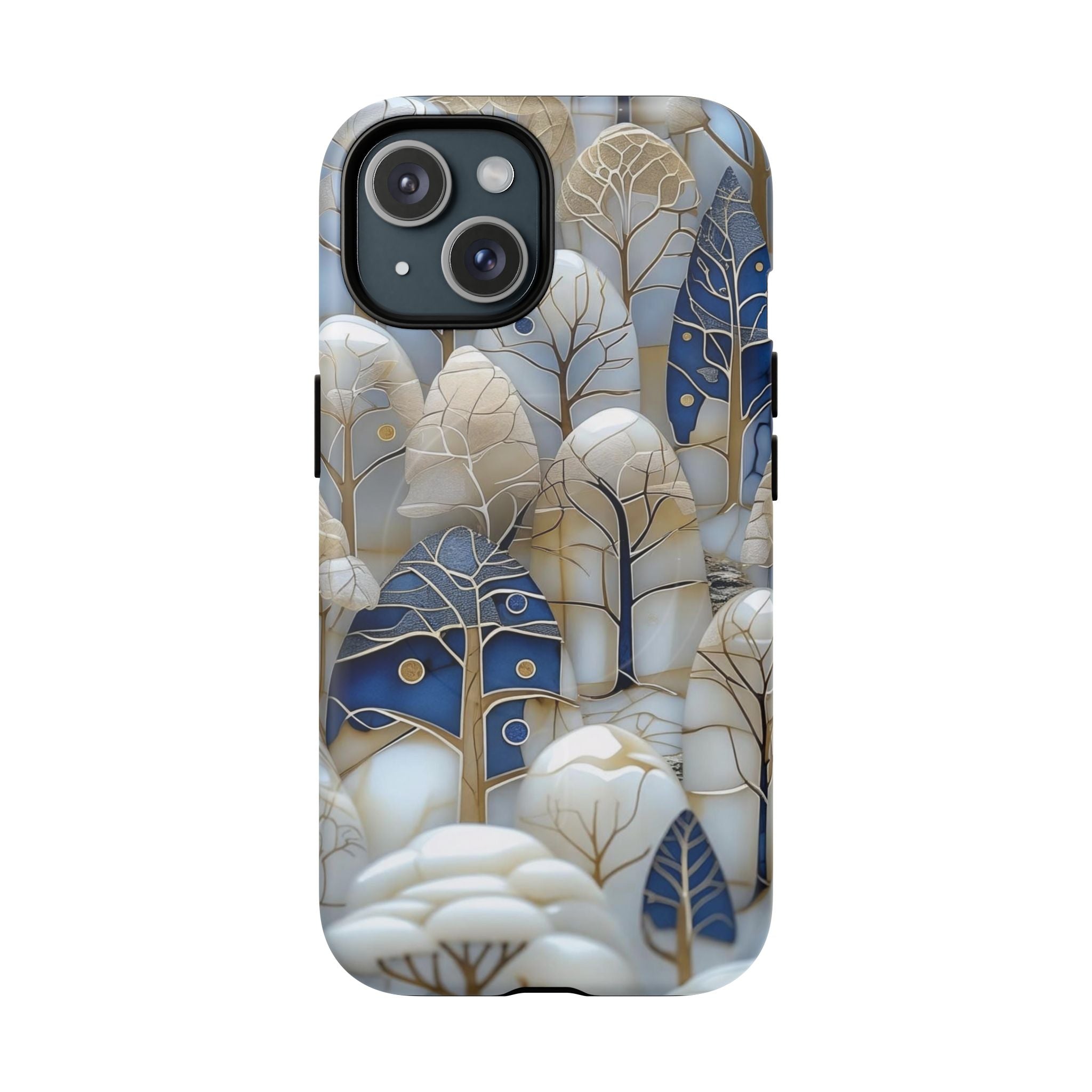 Blue Gold Forest Art MagSafe Case